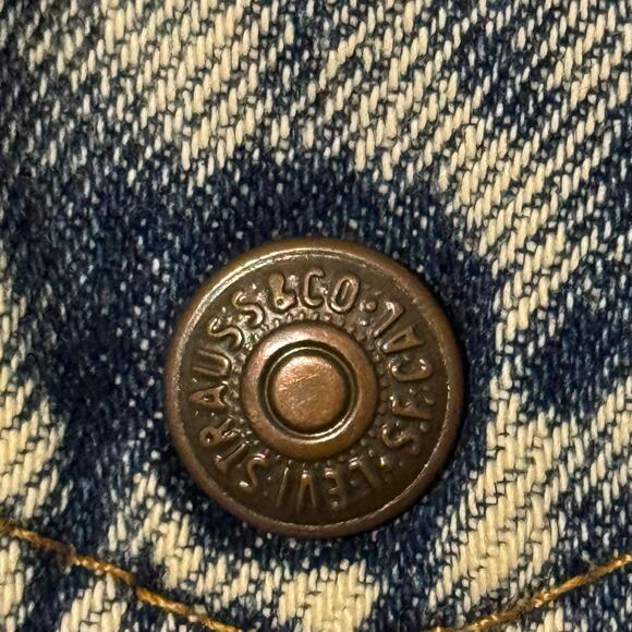 Vintage Made in USA Levis San Francisco Sherpa Lined Trucker Denim Jean Jacket - Picture 9 of 13